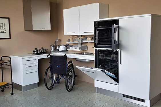 Domotic kitchen for disabled people