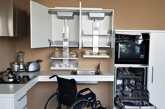 Domotic kitchen for disabled people