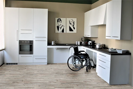 Domotic kitchen for disabled people