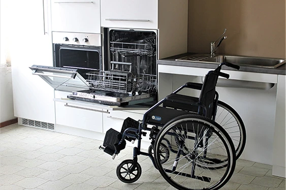 Domotic kitchen for disabled people